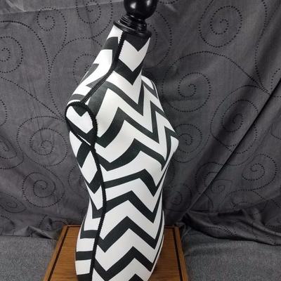 Zebra Print Mannequin Bust