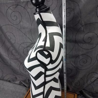 Zebra Print Mannequin Bust