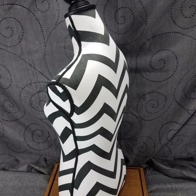 Zebra Print Mannequin Bust