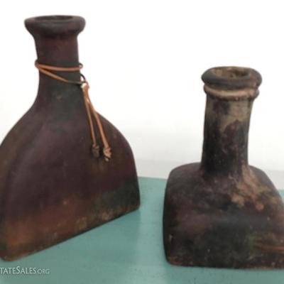 Rustic Primitive Bottles, Jugs Mexican Pottery