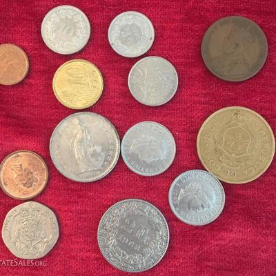 Lot of Foreign Coins Money 