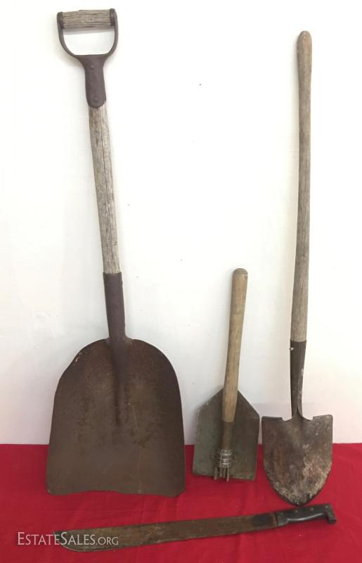 vintage folding shovel