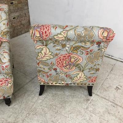 Pair of Upholstered Chair, Tufted Back New Condition.