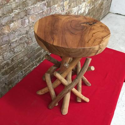 Tree Branch Artisan Wood Stool, Foot Rest Hand Made. 