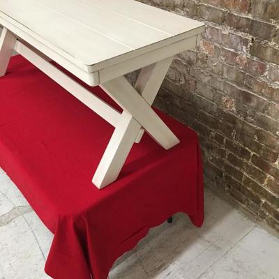 White Dining Table Kitchen Bench Seat solid wood!!