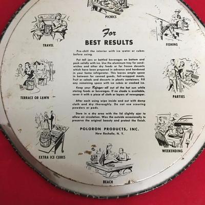 Vintage Plaid Cooler Bucket Poloron Products 1950's