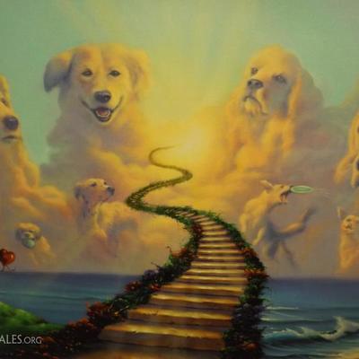 Stairway to Dog Heaven - Jim Warren Signed print  #230/450