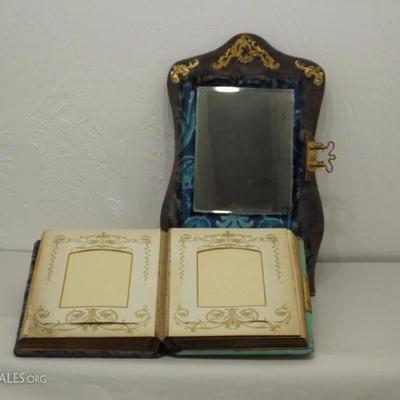 Antique Photo Album with mirror and drawer all in one RARE