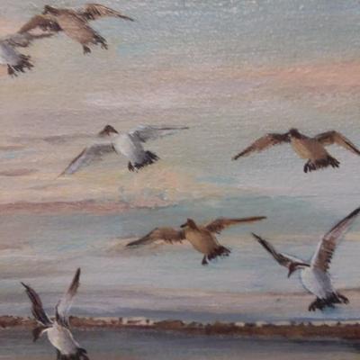 At Sunset Original Oil Painting Posch Paul Known Artist 