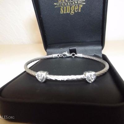 Diamond Heart Twin Bracelet 