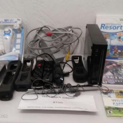 Wii black edition includes games controllers 3075 
