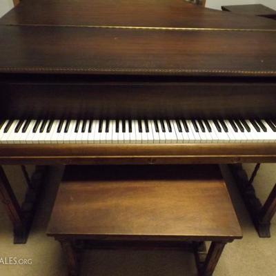 Piano New York Baby Grand Brewster 1800s 
