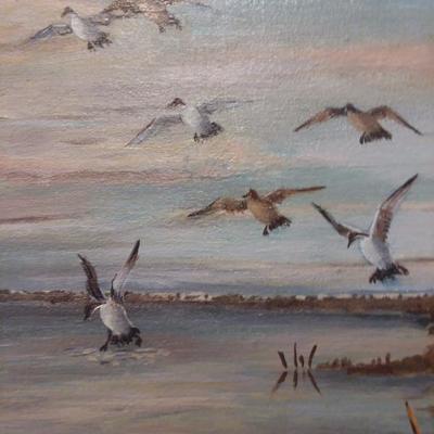 At Sunset Original Oil Painting Posch Paul Known Artist 