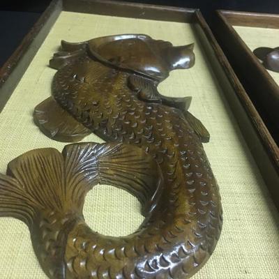 Lot 98 - Wood Fish Carvings 