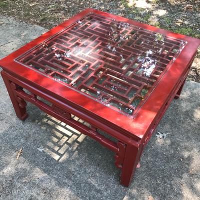 Lot 81 - Red Square Coffee Table