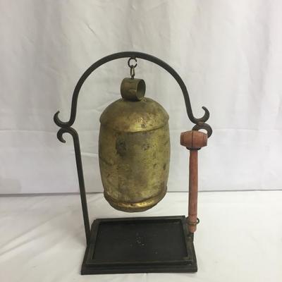 Lot 24 - Chinese Gong Bell with Stand 