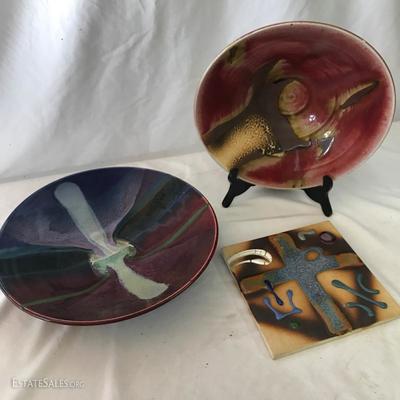 Lot 120 - Gorgeous Pottery Bowls and Tile