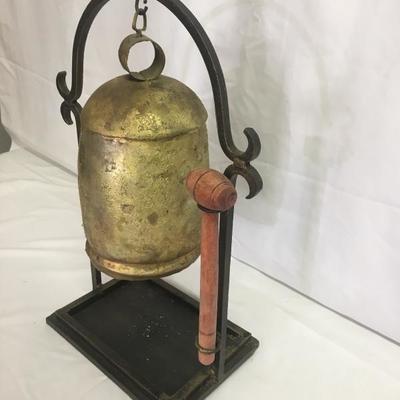 Lot 24 - Chinese Gong Bell with Stand 