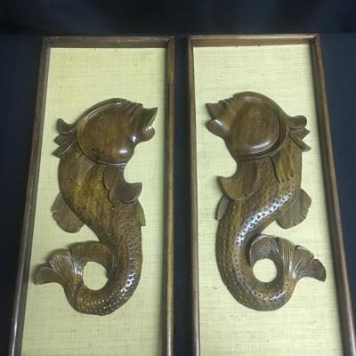 Lot 98 - Wood Fish Carvings 