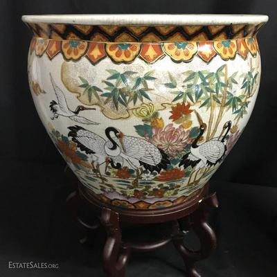 Lot 77 - Two Chinese Painted Planters