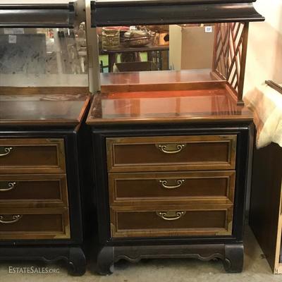 Lot 84 - Broyhill Premier Bed Headboard and Pair of Nightstands 