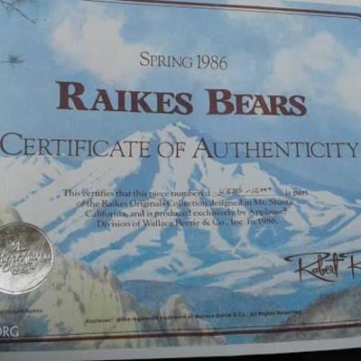 Raikes Bears "Kitty" 1986 Limited Edition