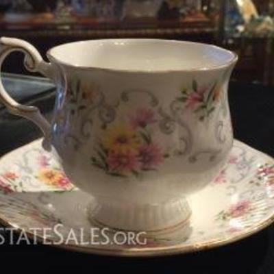 Pink and Yellow Flowers Teacup
