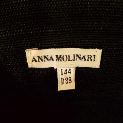 Blumarine Anna Molinari  1990's raw silk black dress Austrian crystal embroidery