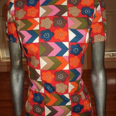 Vtg 1960's Arkin Collection ensemble colorful piquet  Crown Colony Hong Kong