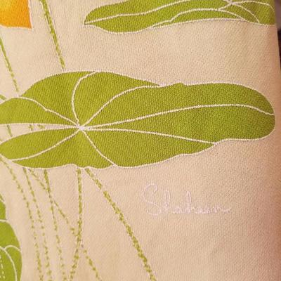 Alfred Shaheen signed 1960's flora hand printed maxi dress