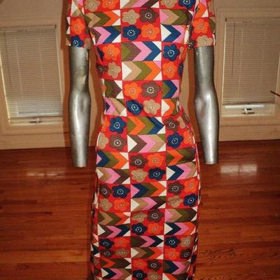 Vtg 1960's Arkin Collection ensemble colorful piquet  Crown Colony Hong Kong