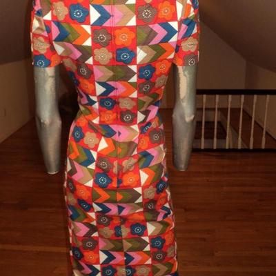 Vtg 1960's Arkin Collection ensemble colorful piquet  Crown Colony Hong Kong