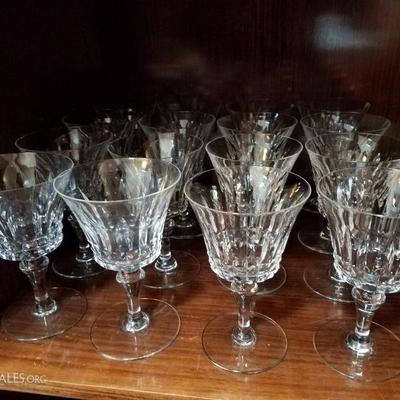 Lot-102 Clear Baccarat Crystal Water Goblets 14cm Lot of 10