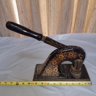 Lot-141 Antique Cast Iron Notary Stamp