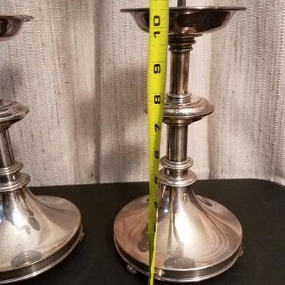 Lot-33 Pair of Antique Candelabra Candle Holders Set of 2 Lot 