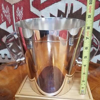 Lot-72 Silver Plate Curved Handle Wine Chiller Bucket