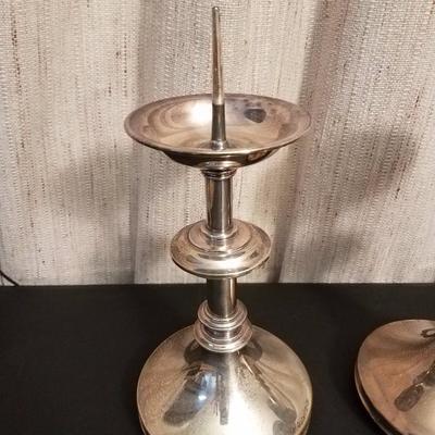Lot-33 Pair of Antique Candelabra Candle Holders Set of 2 Lot 