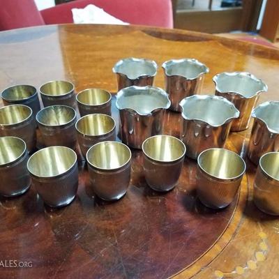 Lot-166 Mixed Lot Silver Communion Cups 
