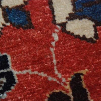 Lot-142 Large Khorassan Area Rug W/ Pink Medallion on Marine Background