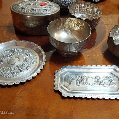 Lot-78 10 Pc Mixed Various Lot Silver Plate Assortment