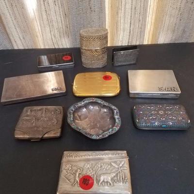 Lot-139 10 Pc Cigarette Case & Accessories Lot