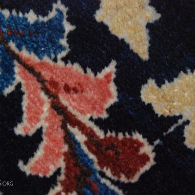 Lot-142 Large Khorassan Area Rug W/ Pink Medallion on Marine Background