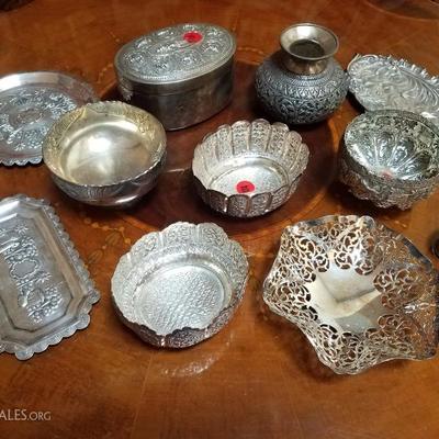 Lot-78 10 Pc Mixed Various Lot Silver Plate Assortment