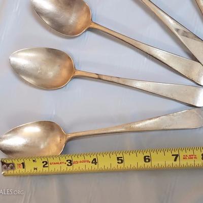 Lot-61 5 Pc Silver Plate Spoon Lot Stamped (Loose)
