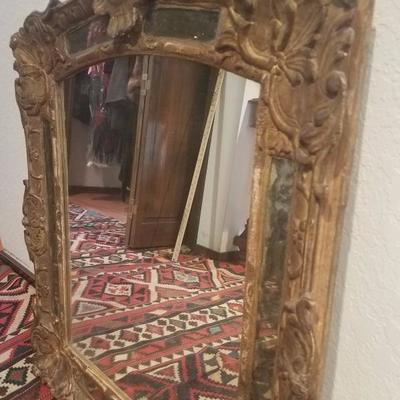 Lot-45 Victorian Wood Carved Wall Hanging Mirror