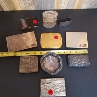Lot-139 10 Pc Cigarette Case & Accessories Lot