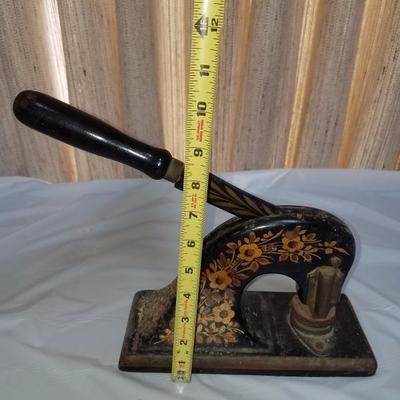 Lot-141 Antique Cast Iron Notary Stamp