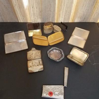 Lot-139 10 Pc Cigarette Case & Accessories Lot