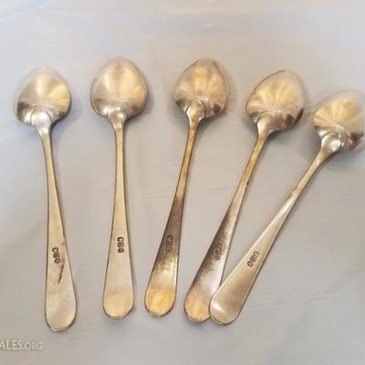 Lot-61 5 Pc Silver Plate Spoon Lot Stamped (Loose)