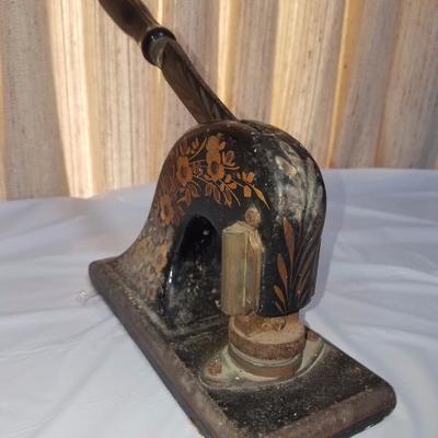 Lot-141 Antique Cast Iron Notary Stamp